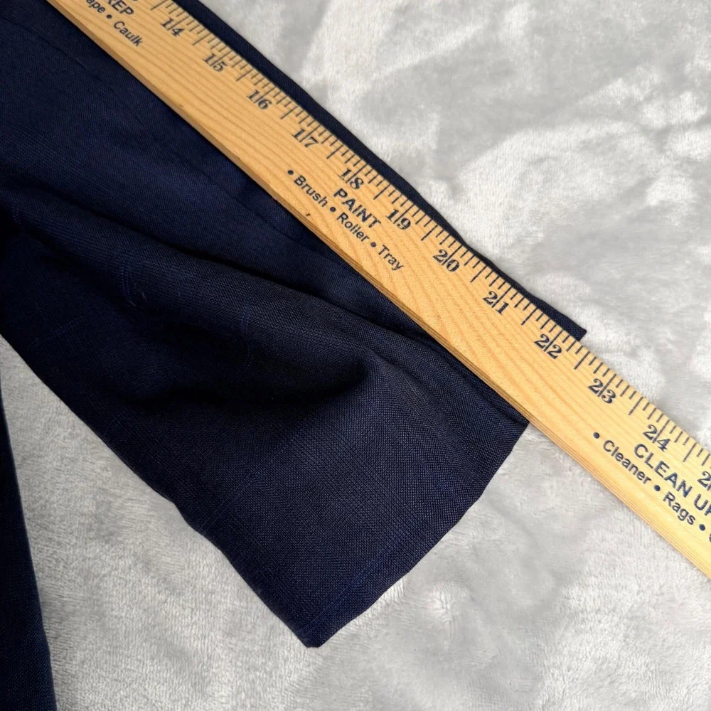 Lauren Ralph Lauren Mens Blue Plaid Wool Blend Natural Stretch Blazer Size 50R